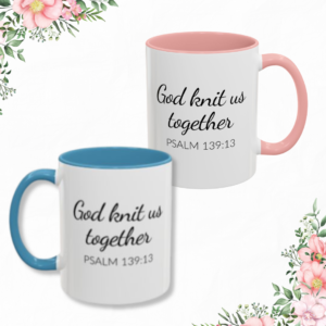 christian couple mugs God knit us together gift